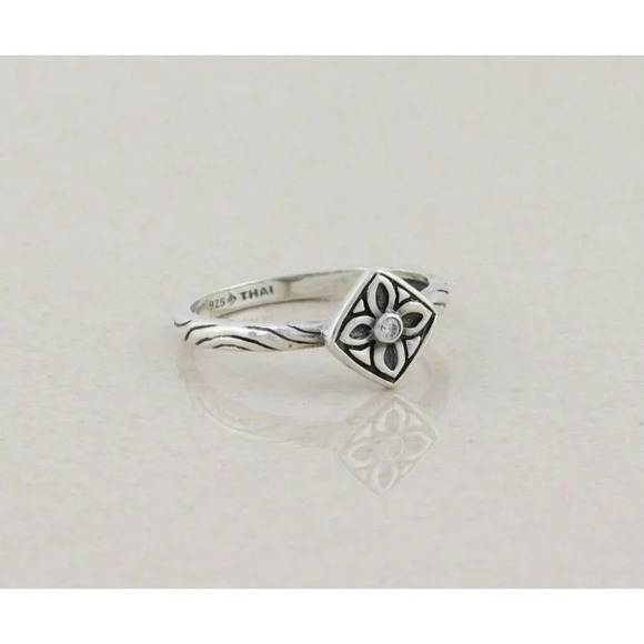 Sterling Silver Belle Fleur CZ Ring Size 9 1/4 Silpada - Picture 3 of 7